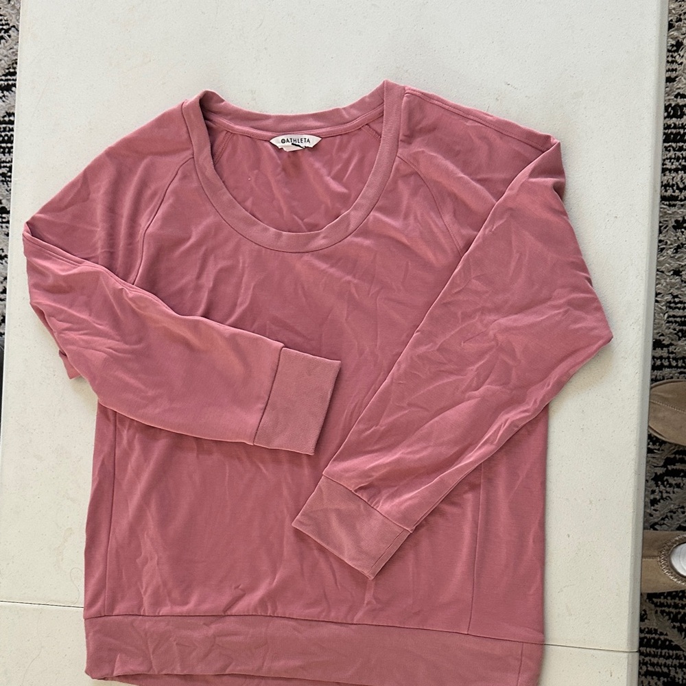 Athleta Dusty Rose Long Sleeve Top